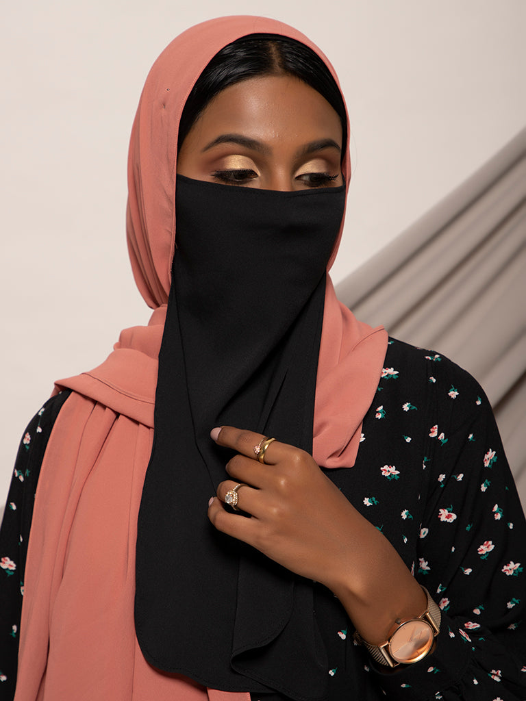 PREMIUM Black Half Niqab - Modest Essentials