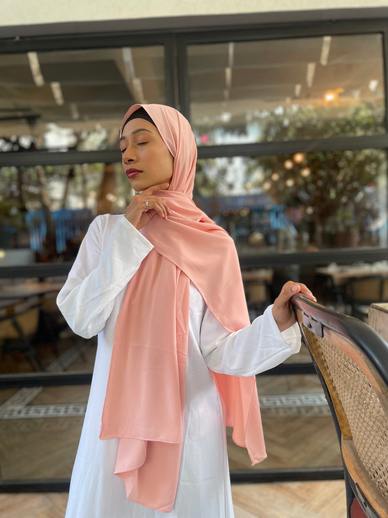 Blush Korean chiffon hijab
