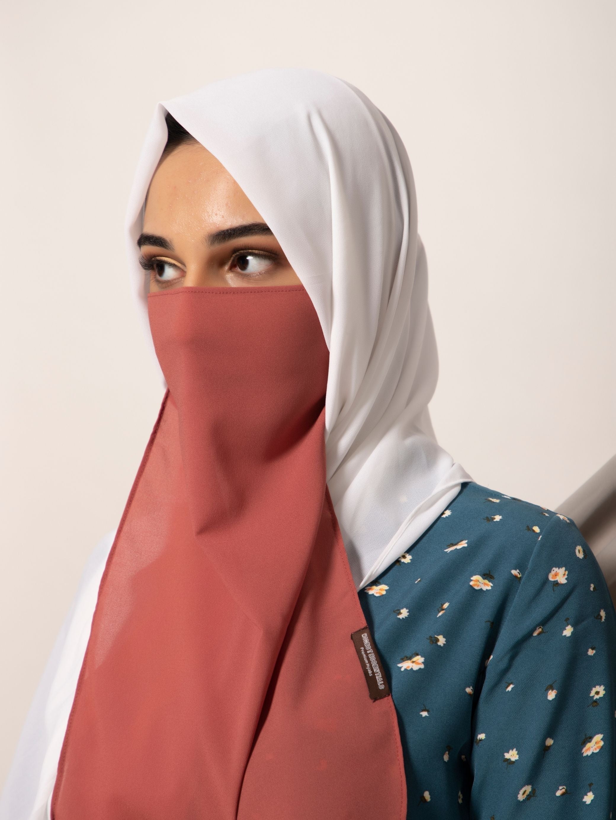 Rosewood Half Niqab - Modest Essentials
