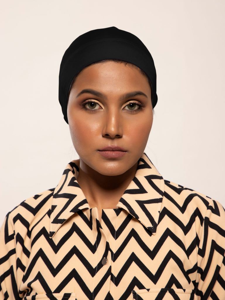 SHOP Black Premium Hijab Cap - Modest Essentials